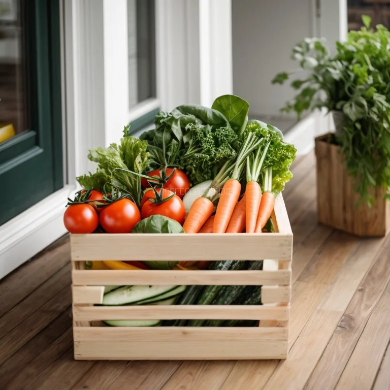 野菜を受け取るイメージ