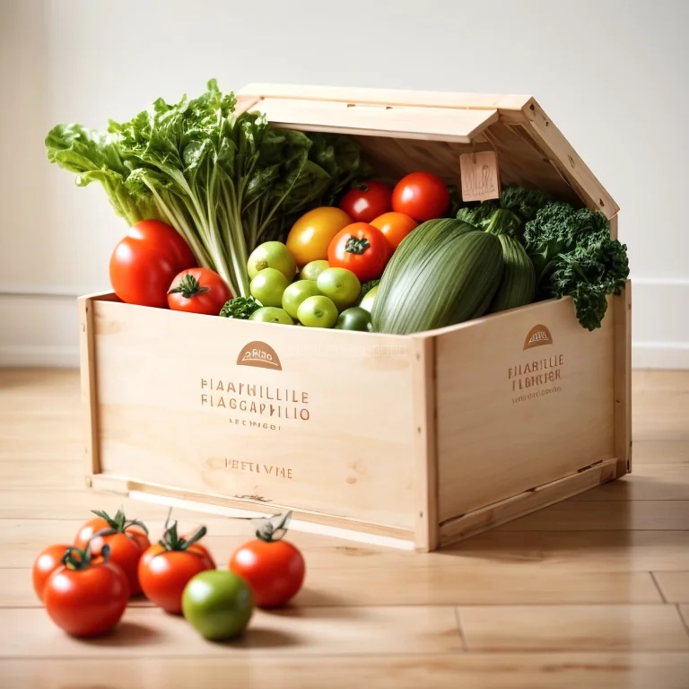 配達された新鮮野菜